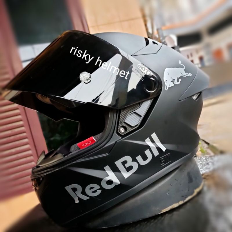 kyt tt course paket visor stiker redbull