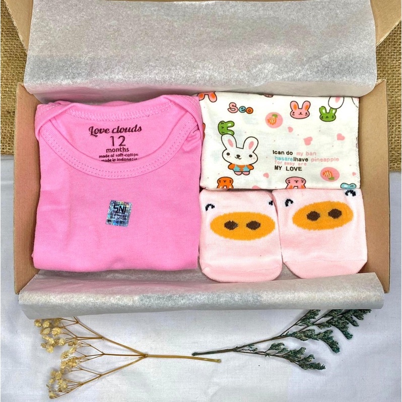 BABY HAMPERS GIFT / KADO LAHIRAN BAYI / BABY GIFT / KADO BAYI LUCU-CASUAL PINK