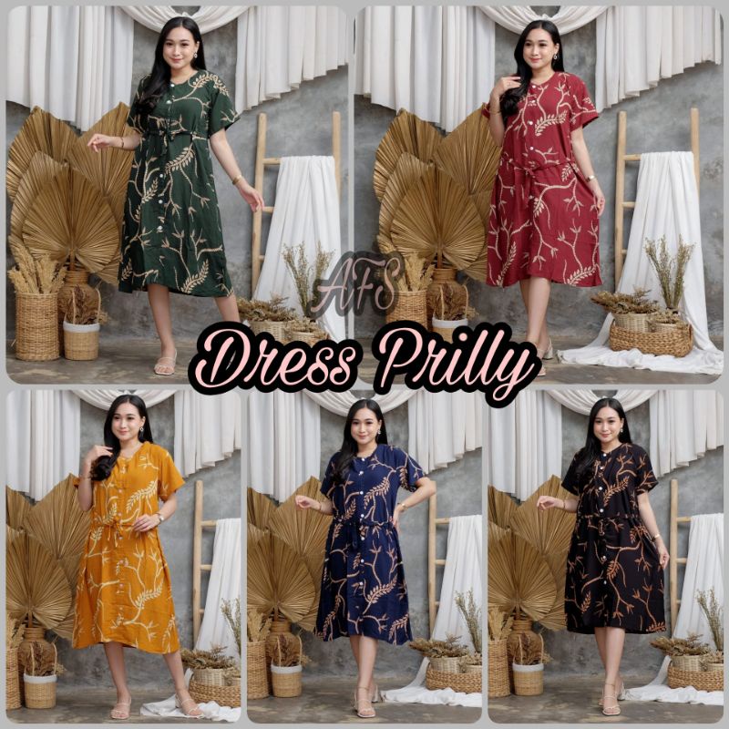 Daster Prilly Home Dress Kancing Depan Busui Frendly Daster Remaja Motif Cabutan Modern