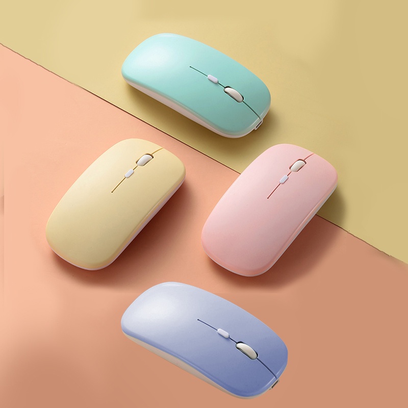 【COD】Viqoo Mouse 2.4G Slim Tipis USB Wireless Bluetooth tanpa kabel 4D Optical Model PC Laptop Komputer