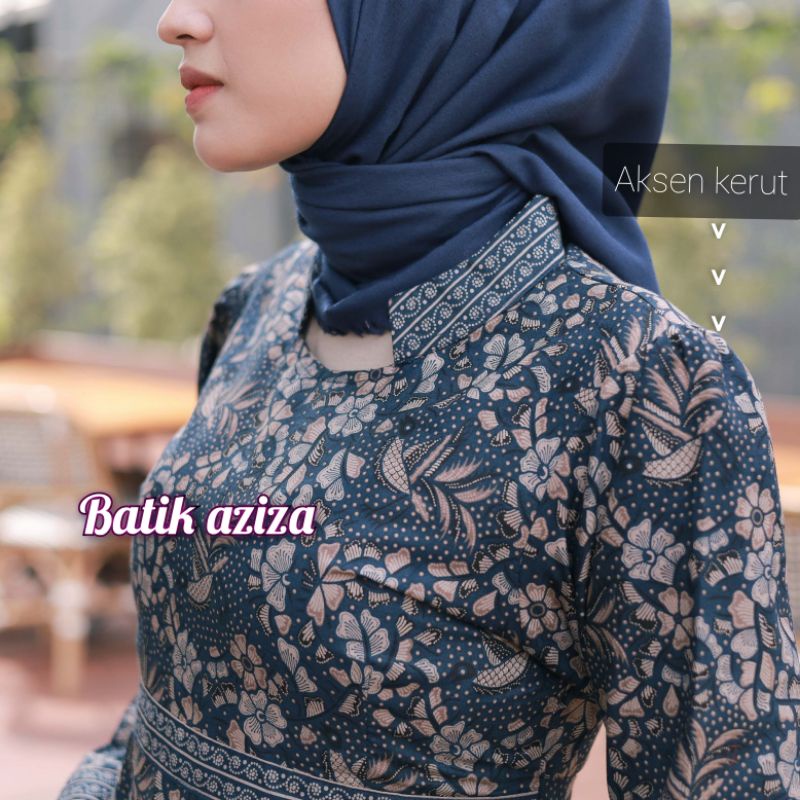 Tunik Batik Wanita Motif Terbaru Lengan Panjang BATIK AZIZA