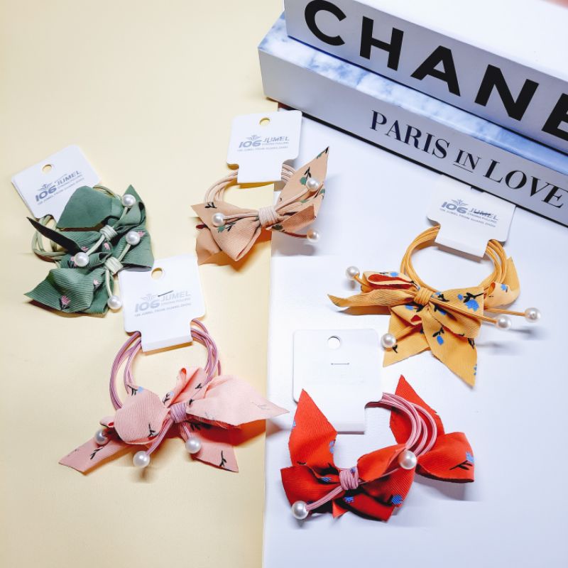 Ikat Rambut Tali Pita [2 in 1] Mutiara Premium Best Seller