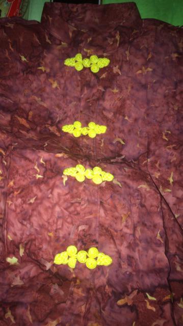 Cheongsam Batik Anak. Warna Biru Dan Warna Merah