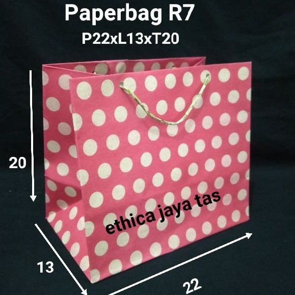 paperbag /tas kertas R7 22x15x21