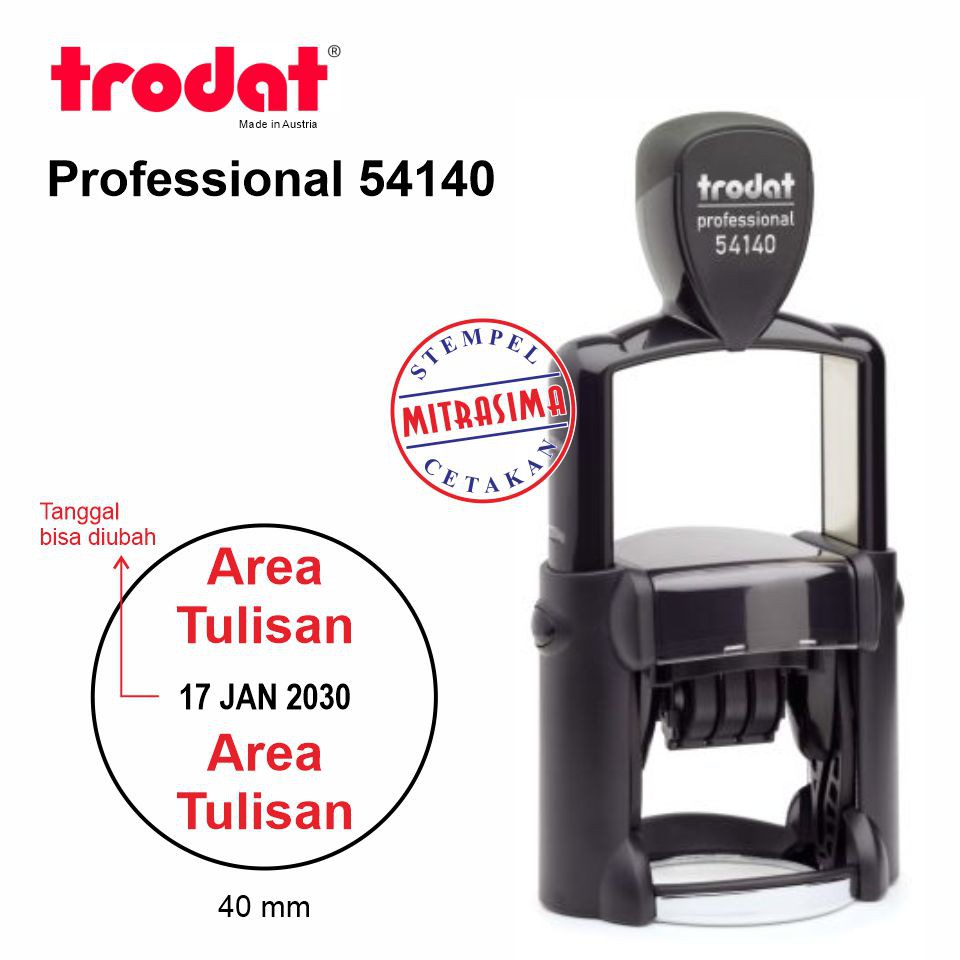 

Stempel Trodat 54140 - Trodat Professional Model Bulat dengan Tanggal - Dengan tulisan