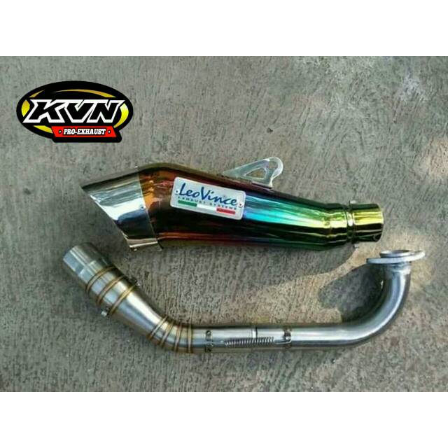 Knalpot Racing Leovince matic Mio beat Scoopy Vario space X-Ride nmax