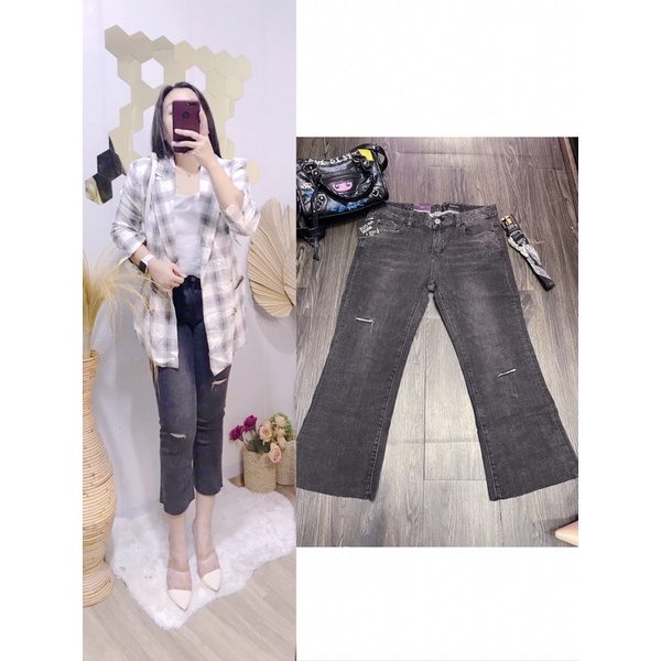 celana jeans import hw  cutbray strech sobek tembus).