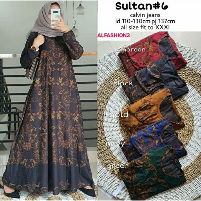 [ PROMO ] GAMIS SULTAN#6 KATUN RAYON TERBARU//GAMIS JUMBO TERBARU//GAMIS KATUN RAYON//MAXY ORI MOTIF