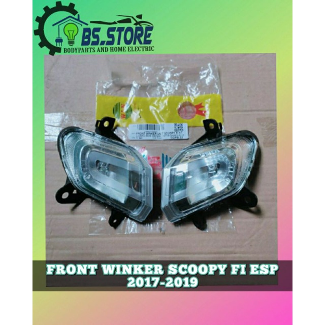 LAMPU SEN SEIN DEPAN SCOOPY FI 2017 2018 2019 | FRONT WINKER SCOOPY FI ESP 2017 2018 2019 | RING DONATRITTING DEPAN SCOOPY FI 2017 - 2020 | MERK WIN