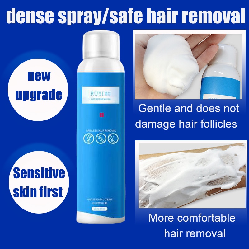 【Barang spot】Semprot Krim Penghilang Rambut Cream Penghilang Bulu Kaki Cream Hair Removal Spray Penghilang Bulu Ketiak Depilatory Cream Krim Perontok Bulu Ketek/Pencabut Bbulu Kemaluan Wax Ketiak Kemaluan Removal Cream Alat Menghilangkan Bulu Vagina