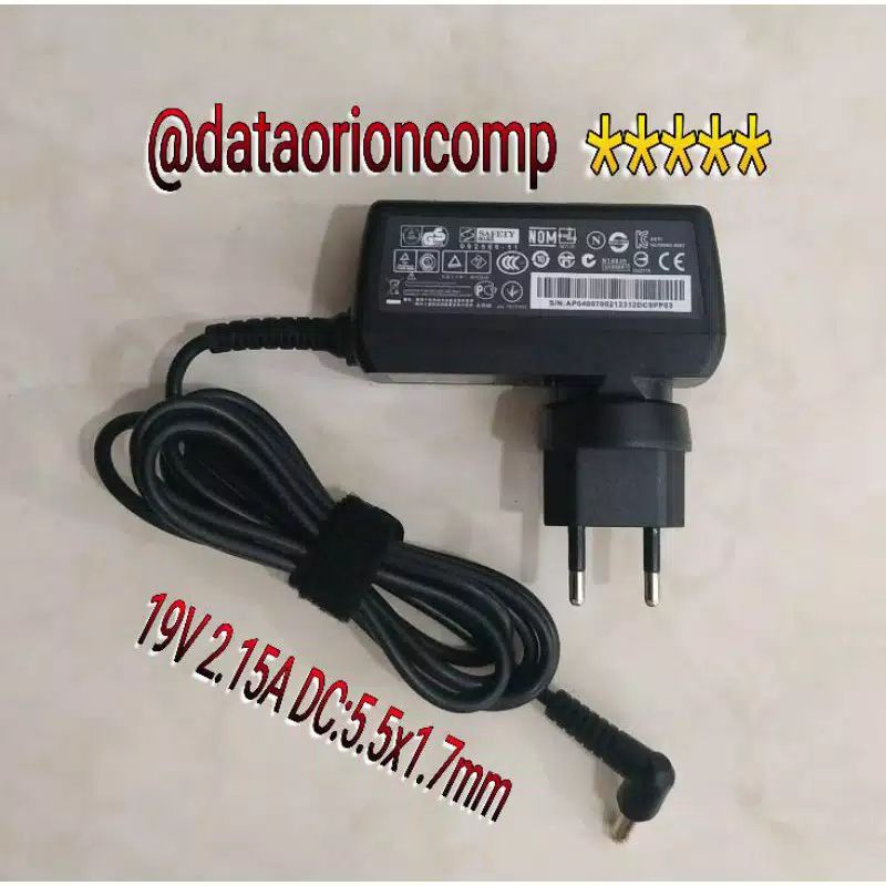 Adaptor Charger Acer 19V 2.15A DC 4.8*1.7 mm for Acer Aspire One 725 756 AO725 AO756 D255 D260 D270 532