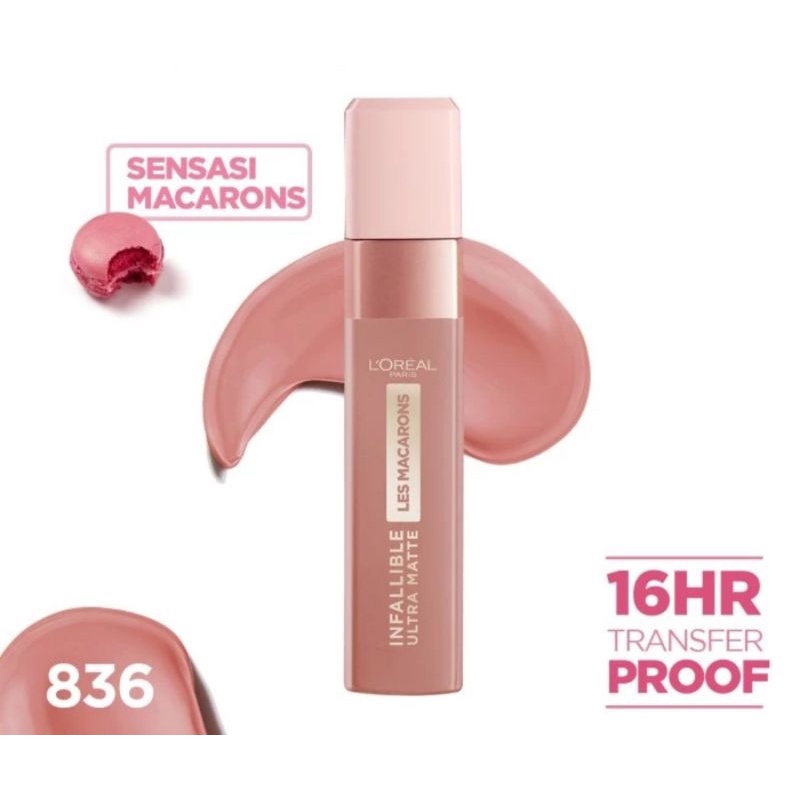 LOreal Paris Infallible Les Macarons - Liquid Lipstik - 836