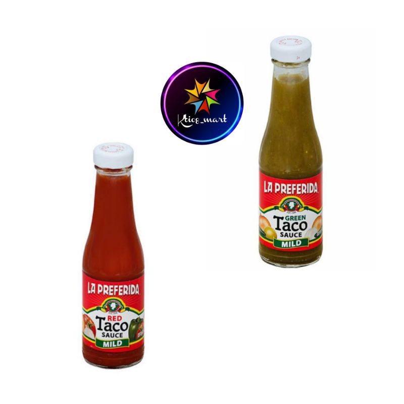 

La Preferida Green Taco Sauce Mild/Red Taco Sauce Mild 198gr/Import