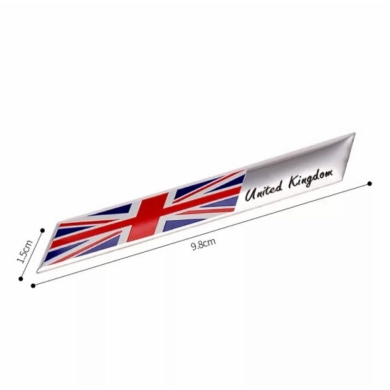 Stiker Emblem Mobil Bendera INGGRIS ENGLAND Bahan Aluminium