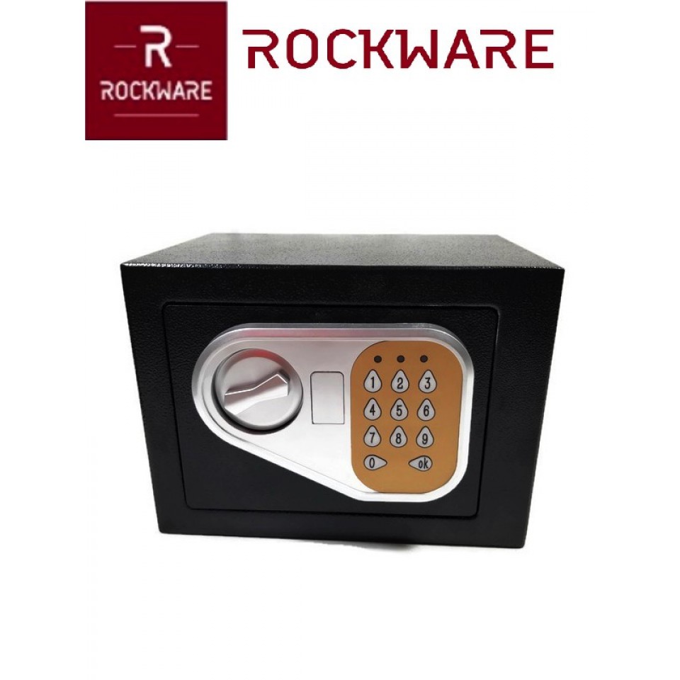 ROCKWARE Mini Safety Box with PIN Lock - 17x23x17cm - RW-170E
