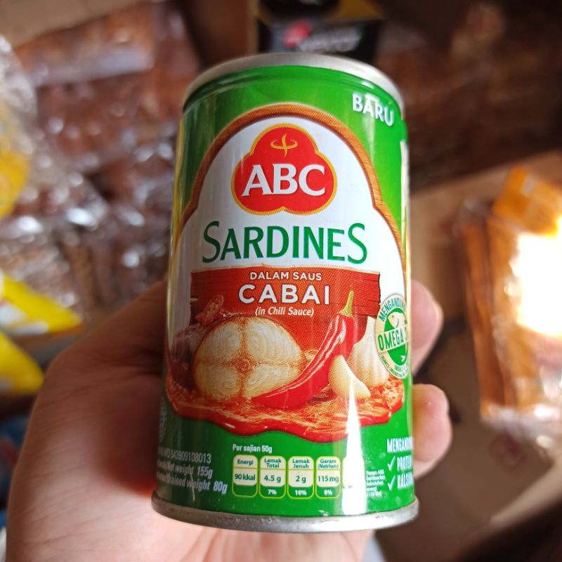 

Sardines Sarden Abc Cabai Tomat Ekstra Pedas 155 Gram