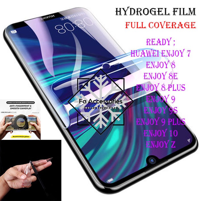 FA ANTI GORES JELLY HYDROGEL HUAWEI ENJOY 7 8 8PLUS 8E 9 9S 9PLUS 10 Z SCREEN PROTECTOR GUARD PLUS