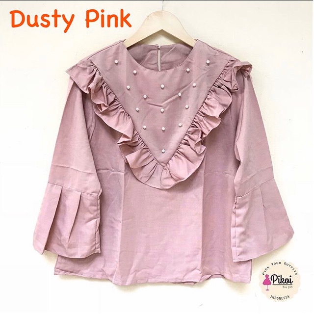 Blouse lengan panjang / blouse hijaber / blouse linen / blouse wanita murah / blouse muslimah / 1313