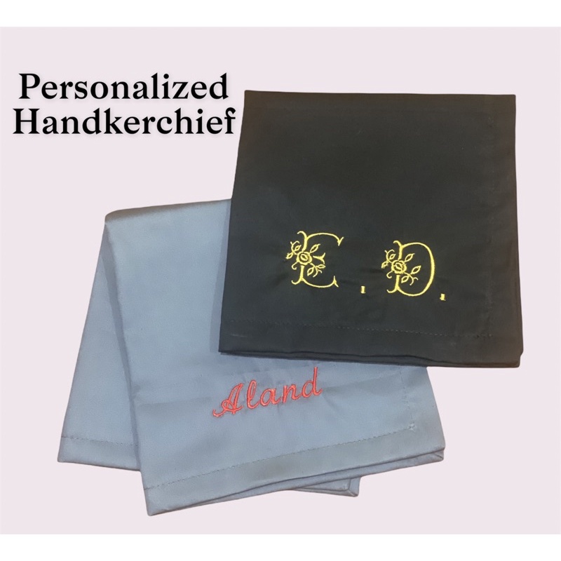 Fawn’G Handmade - Personalized Handkerchief | Sapu Tangan Bordir Initiial Nama