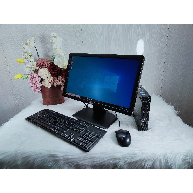 Pc Paketan Dell Optiplex 3060 Core i3 Gen 8 Ram 8 GB HDD 500 GB LCD Dell E1912Hf Second Bergaransi