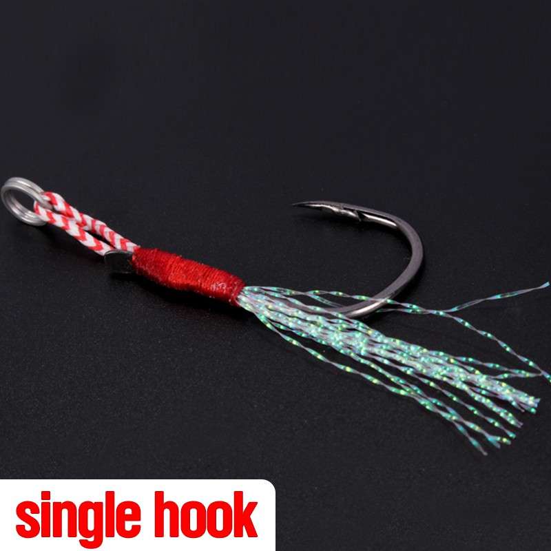 Fishing Hook Double Hook Assist Hook Jigging Hook Single Hook Assist Hook Fishing Gear-single hook