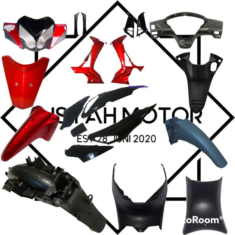 Full Bodi Honda Supra X 125 Batman Warna Merah