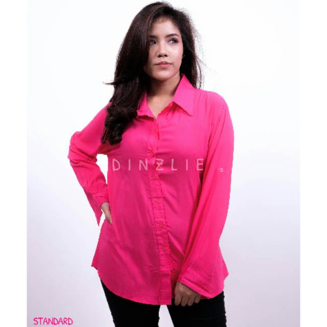 Kemeja Pink Fushia