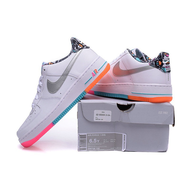 white pink and orange nike
