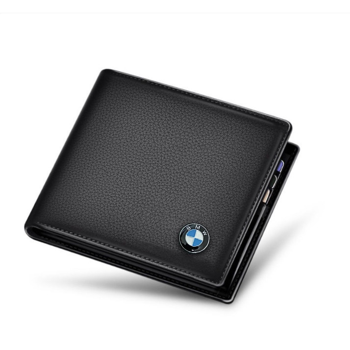 SHOPEE 6.6 SUPER SALE!! Dompet BMW Exclusive Dompet Pendek Pria Dompet Kulit Pria Dompet Model Baru Kulit PU Import Dompet Sekolah Dompet Kantor Trendy Casual BMW320 - Black + Bonus Box