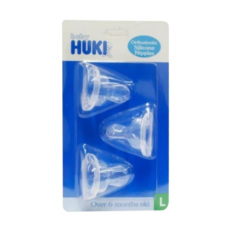 Dot Huki Gepeng Orthodontic Silicone Nipple Ukuran S M L isi 3pcs-3 pcs size L Blister