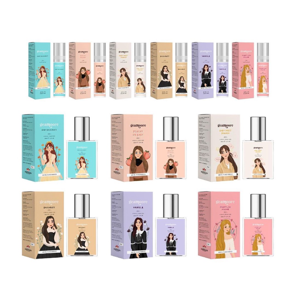 Geamoore [COD] Inspired Perfume 6ml 30ml Botol Roll On Parfum Body Mist BPOM Free Bubble Wrap