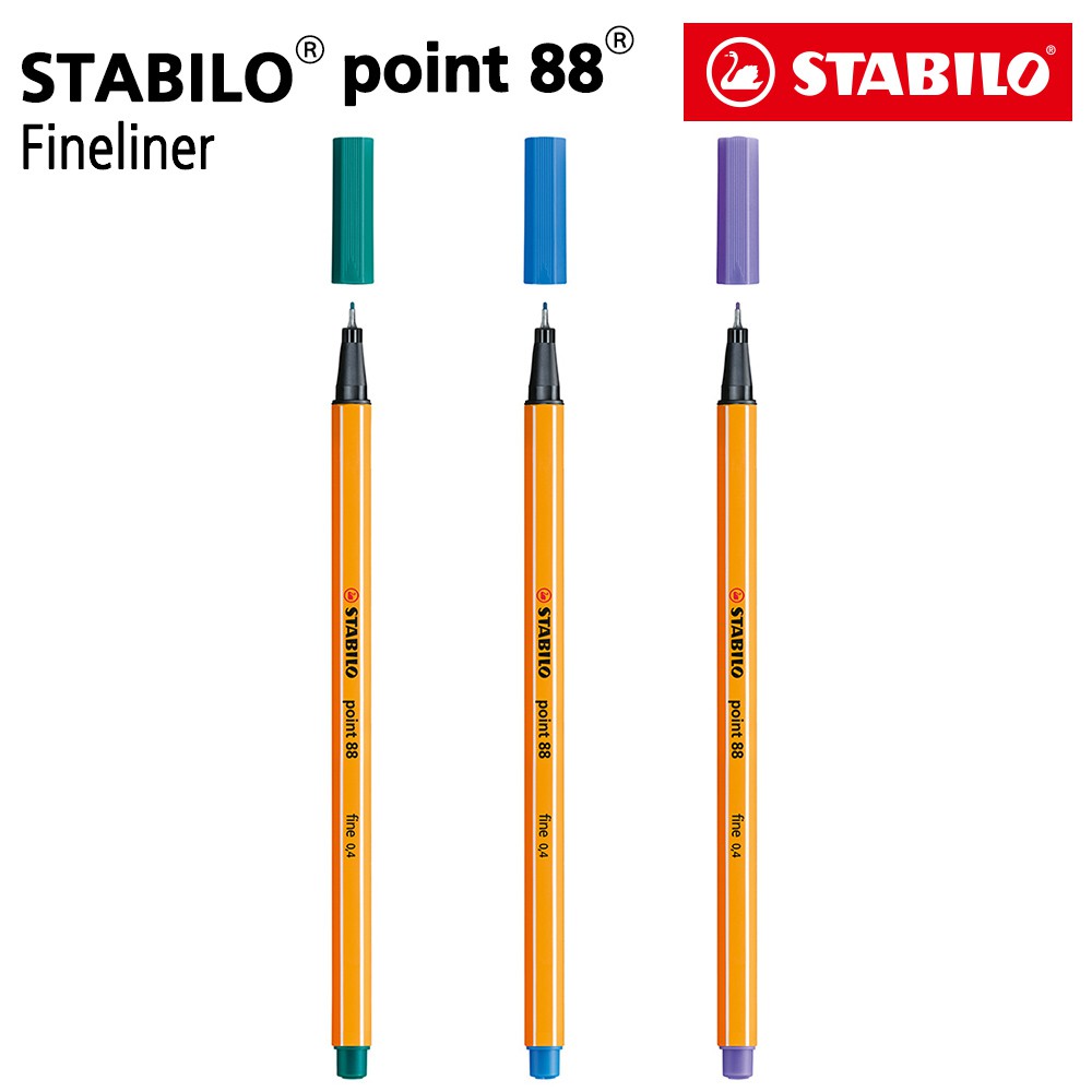 

STABILO Set 3 - Point 88 - Turquoise Light Lilac / Fineliner / Pen Ungu Biru Pulpen