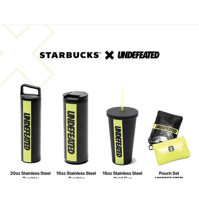 STARBUCKS TUMBLER X UNDEFEATED LIMITED EDITION BARU LAUNCHING 20 OZ