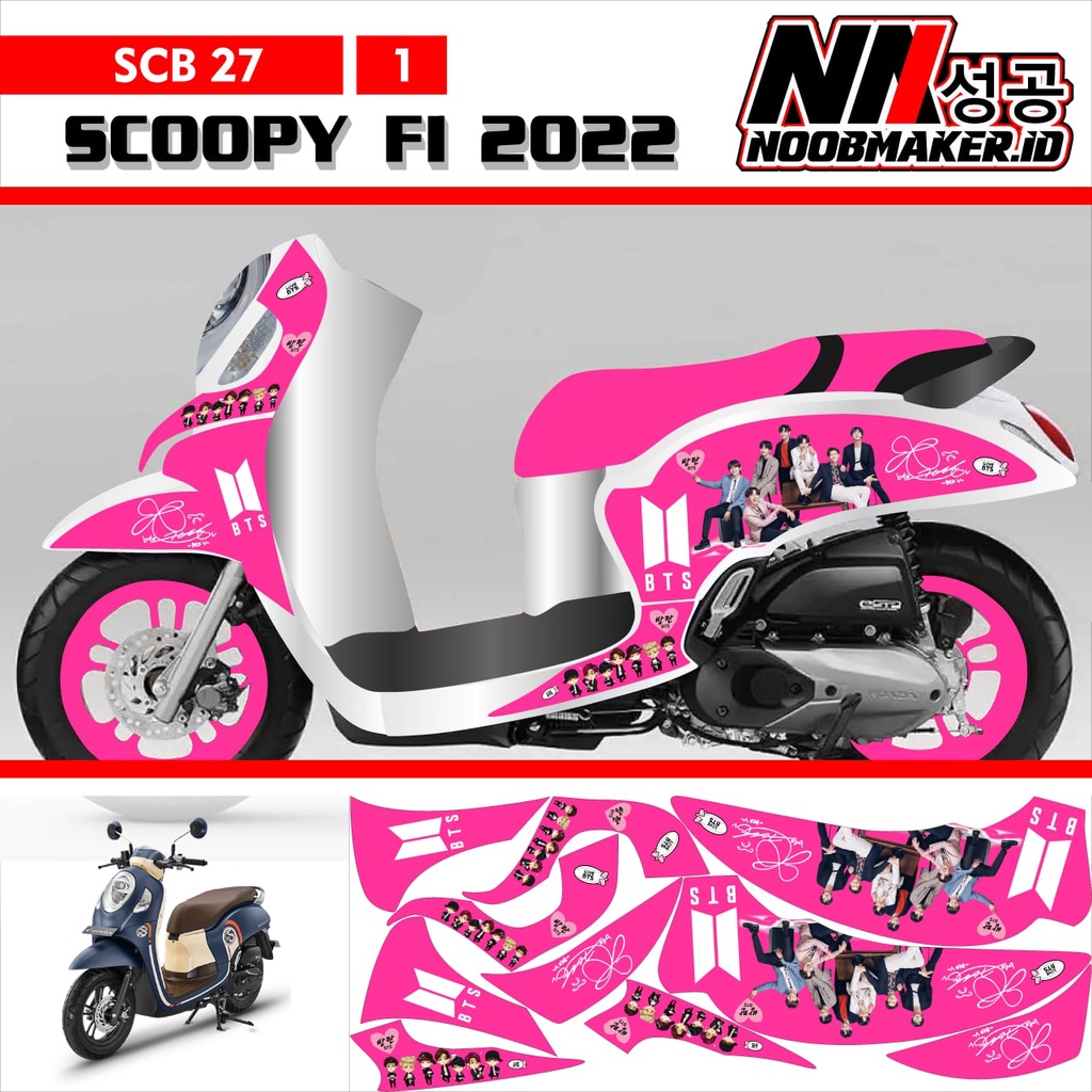 SCB 27 DECAL STICKER SCOOPY FI 2021 - 2022 BTS