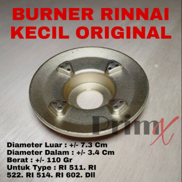 Burner Rinnai Kecil Original - Burner Kuningan Kompor Gas Rinnai Ori