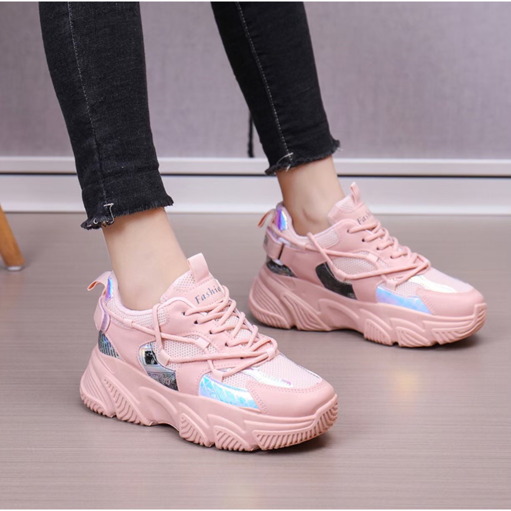 AVANCEID 1887 Sepatu Sneakers Wanita Sekolah Olahraga Sport Pink Putih Import