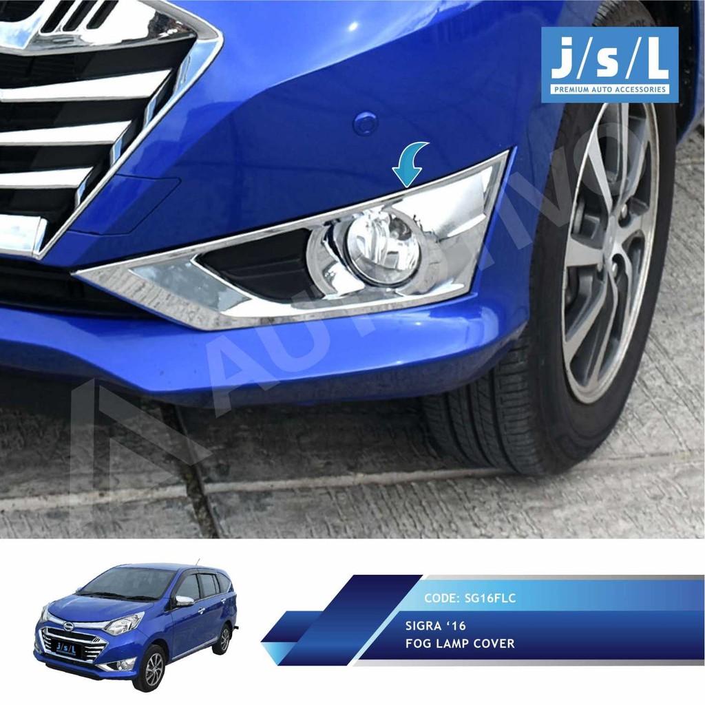 Daihatsu Sigra Cover Lampu Kabut JSL Aksesoris Fog Lamp Cover Chrome | Otomotif
