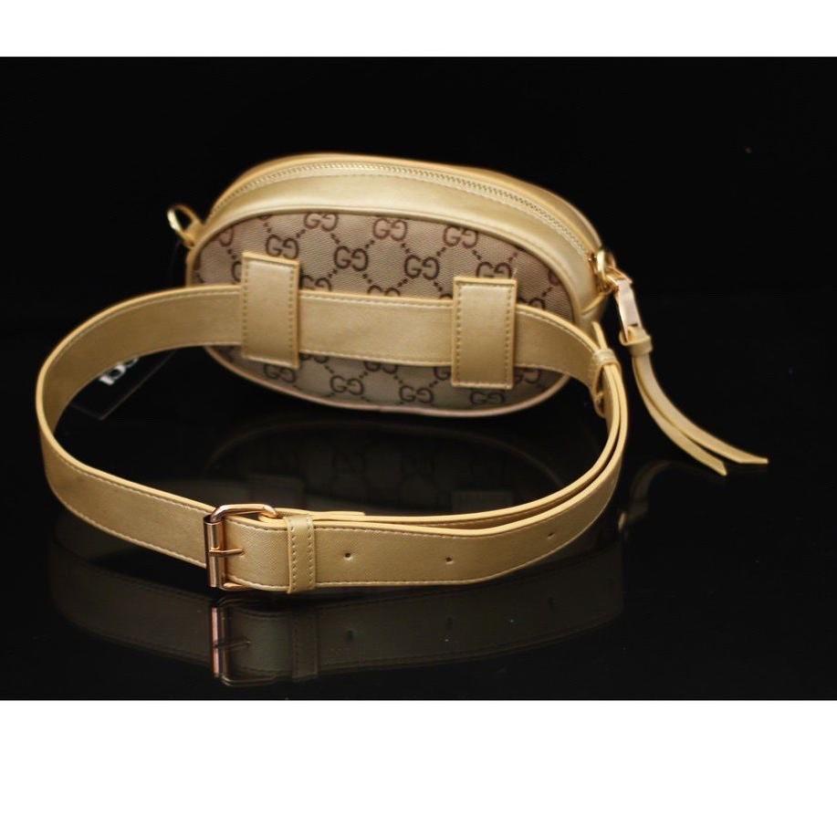 Siap Kirim.. ⚡✨ TERMURAH GUCCI SABBYAN BELT NAGITA MINI IMPORT SUPER WAISTBAG WAIST DOUBLE TALI CANV