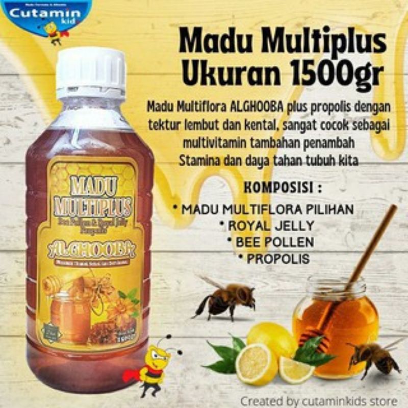 

madu multiplus alghoobah 1500gr madu multiflora I MADU MURNI PLUS ORIGINAL TERMURAH