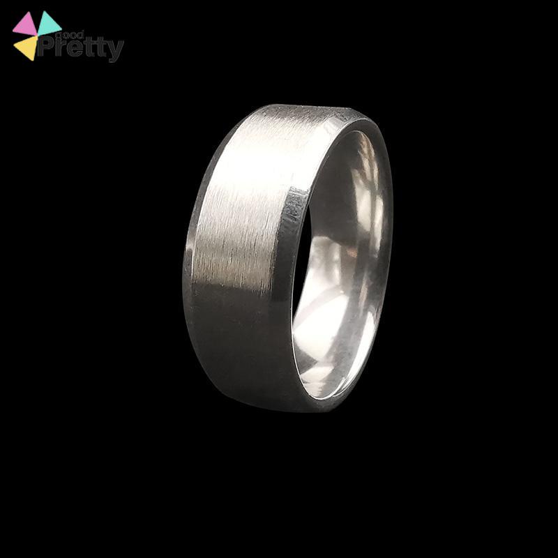 Cincin Jari Bahan Titanium Warna Hitam Emas Silver Untuk Pria - PD