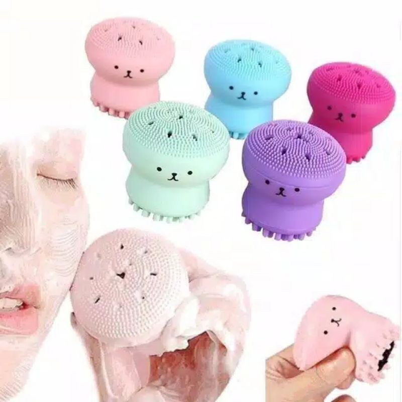 Sponge Make Up Gurita / Sponge Pembersih Wajah/ Gurita Silicon Pembersih Wajah / Spons