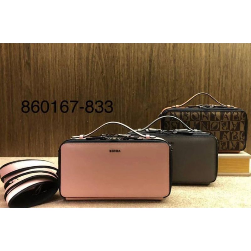 Bonia Original camera bag leather mix monogram