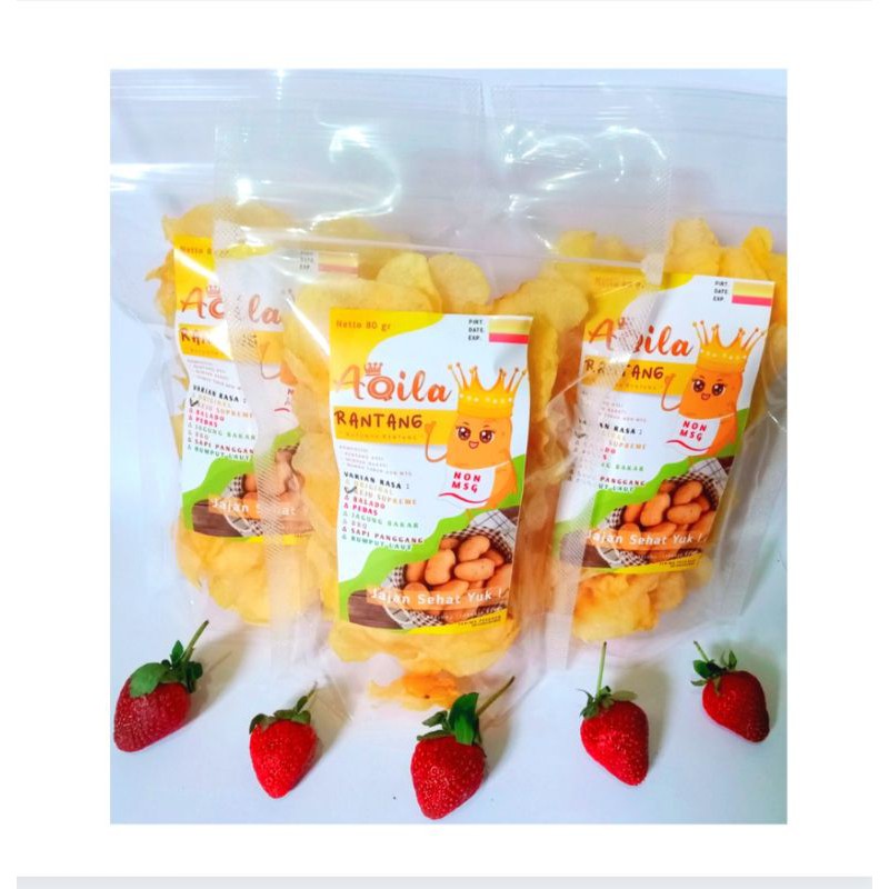 

AQILA RANTANG keripik kentang 8 varian Non MSG 80gr