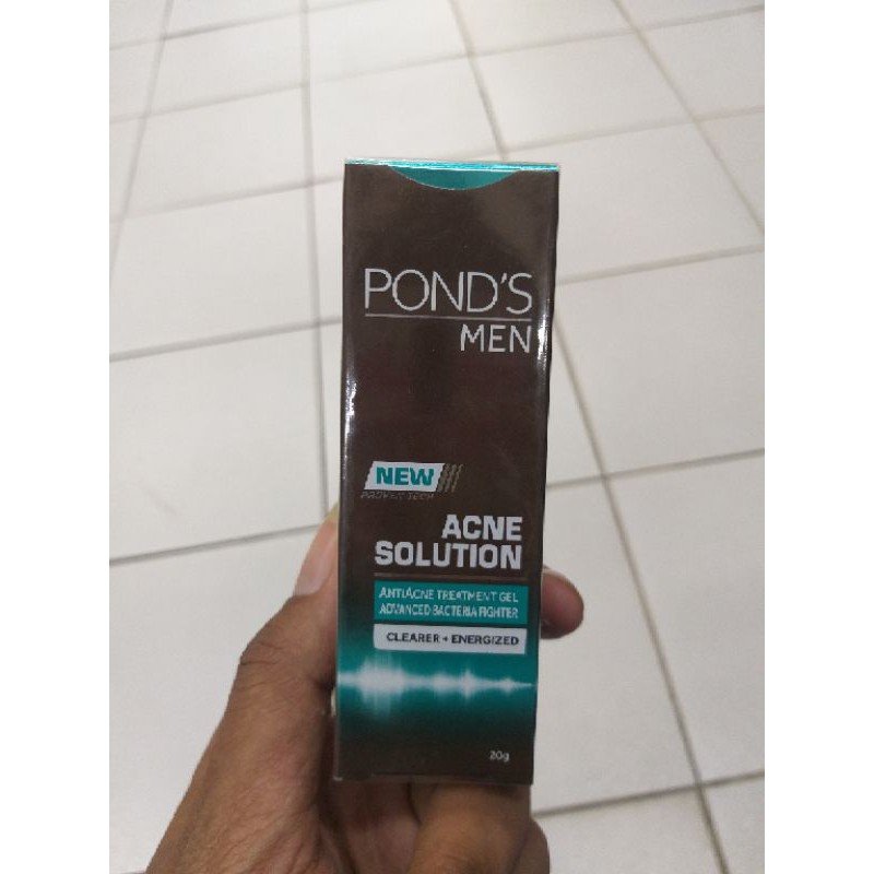 Pond's Men Acne Solution 20gr-AntiAcne Treatment Gel-Ponds Oil Control Cream-Pelembab Wajah-Grosir-s