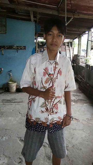 Baju Batik Couple Gamis Jumbo Murah Pasangan Modern Muslim  | Klyn - 025 Cg Bambu Putih