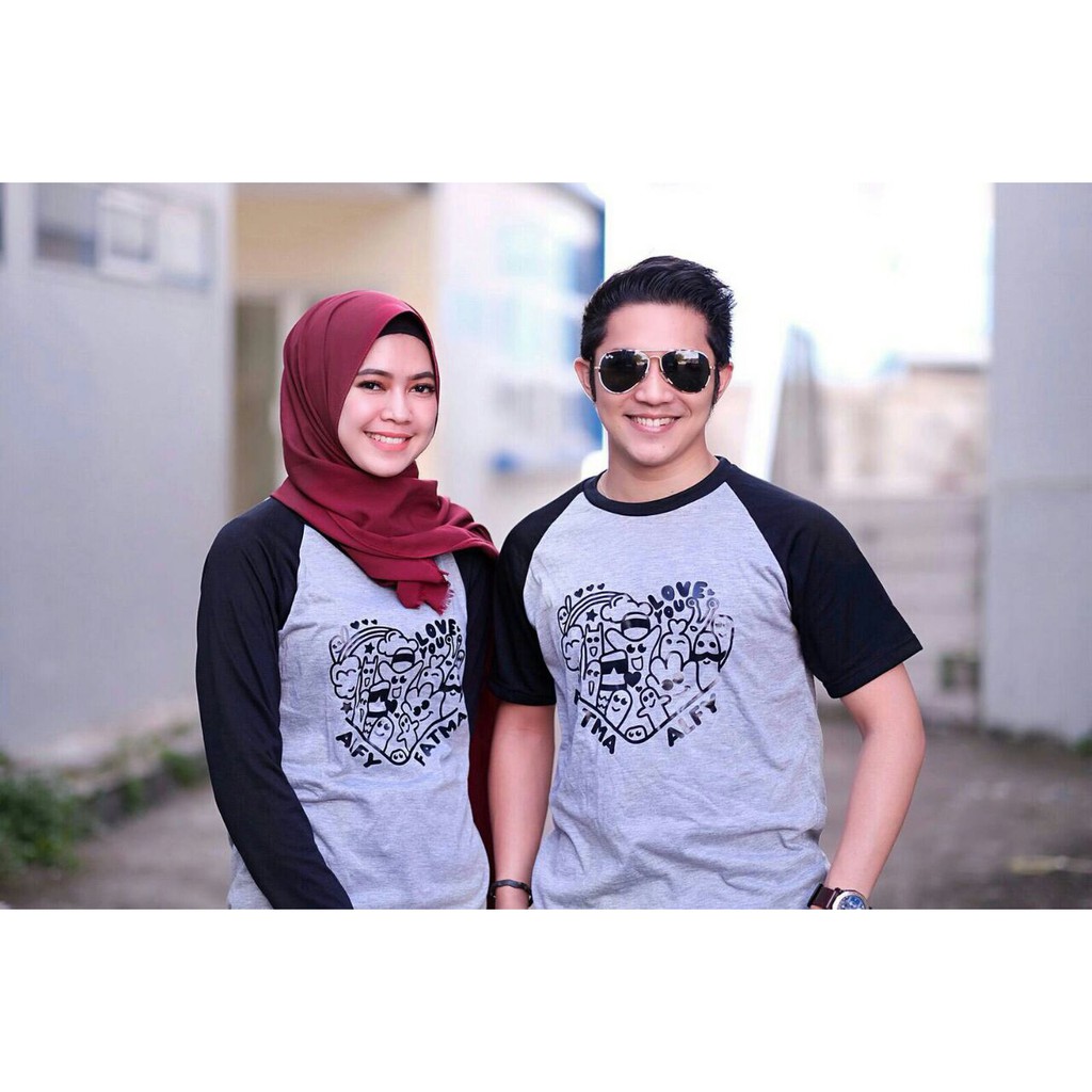 Kaos Couple Romantis Bisa Cetak Nama Edisi Valentine Shopee Indonesia