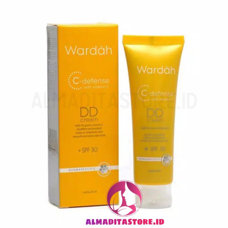 Wardah DD Cream C-Defense SPF30 20ml - Foundation Ringan Wardah DD Cream