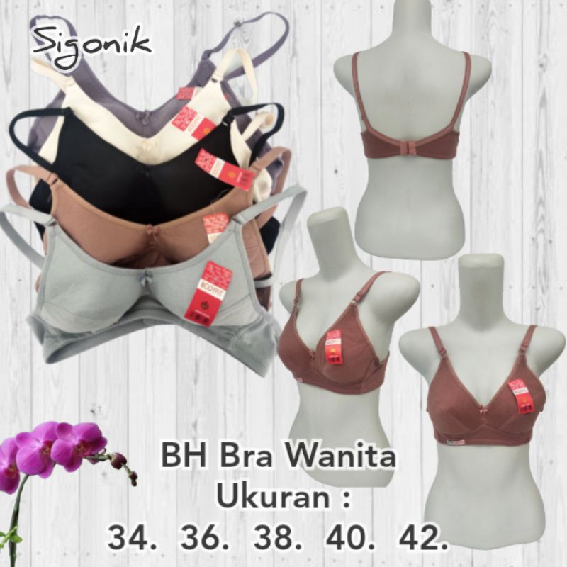 Bra BH Wanita Dewasa tanpa busa dan kawat 34 34 36 38 40 42 ALS Jumbo Big Size Cup Besar MurahAdem