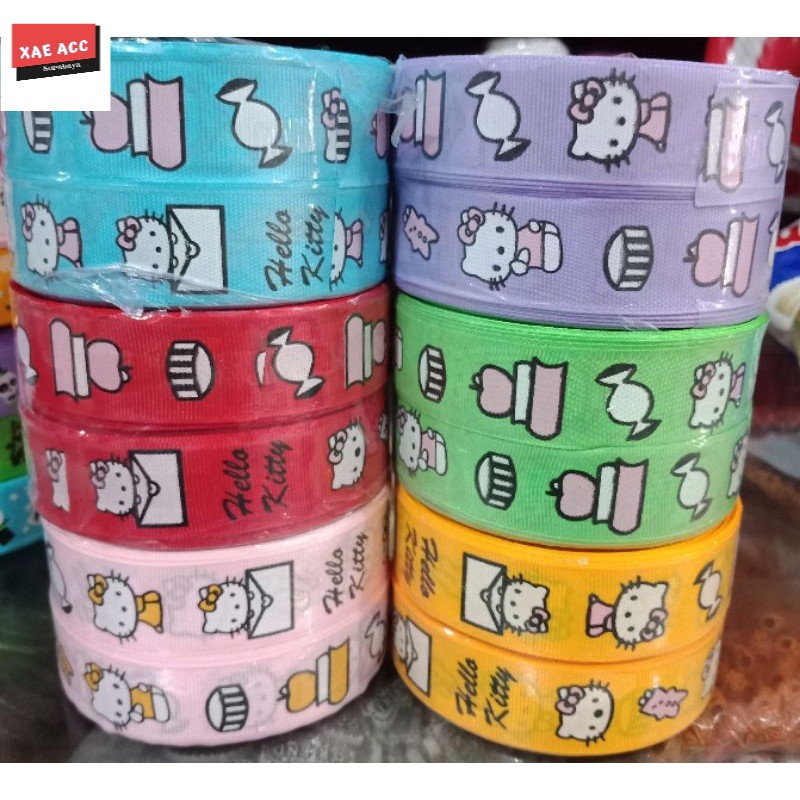 

PITA GROSSGRAIN ROLL MURAH pita grossgreen motif hellokitty PITA METERAN