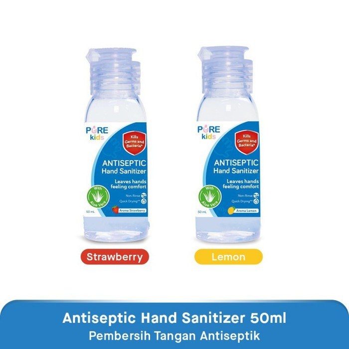 pure kids antiseptic hand sanitizer 50 ml strawbery/orange